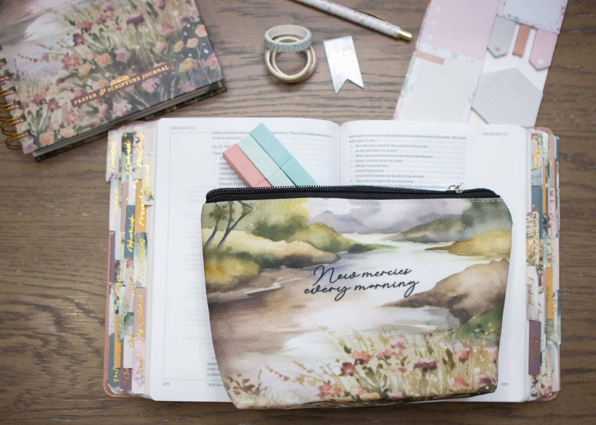 New Mercies Bible Verse Pencil Case | Scripture Pencil Pouch