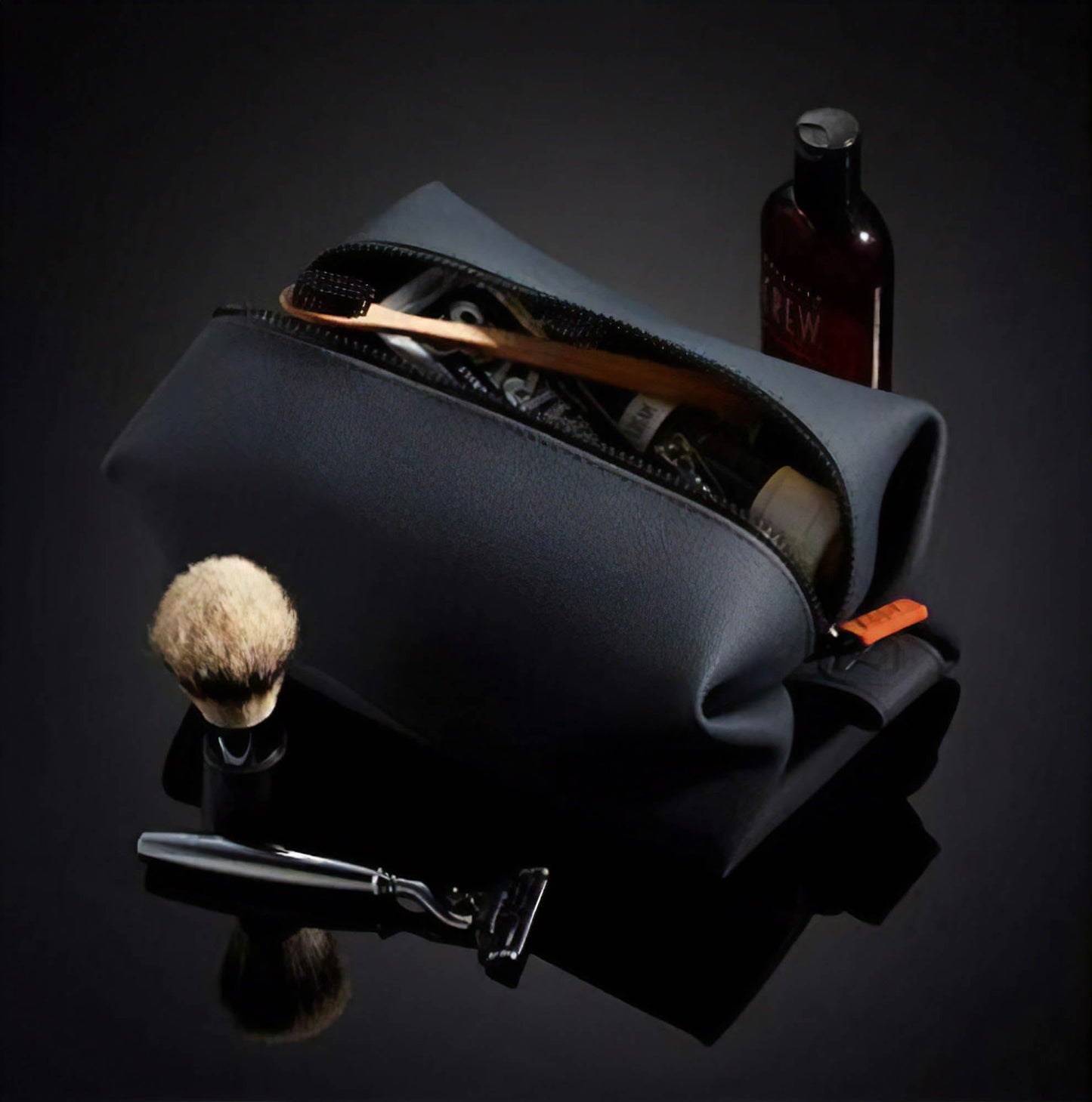 Black Waterproof Silicone Toiletry Bag