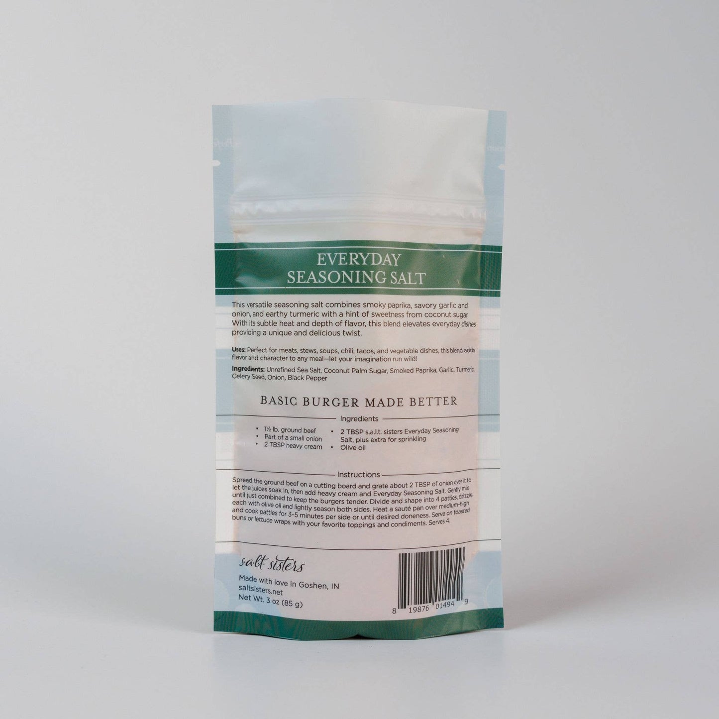 Herb, Spice & Salt Blend - Everyday Seasoning Salt - 3 oz
