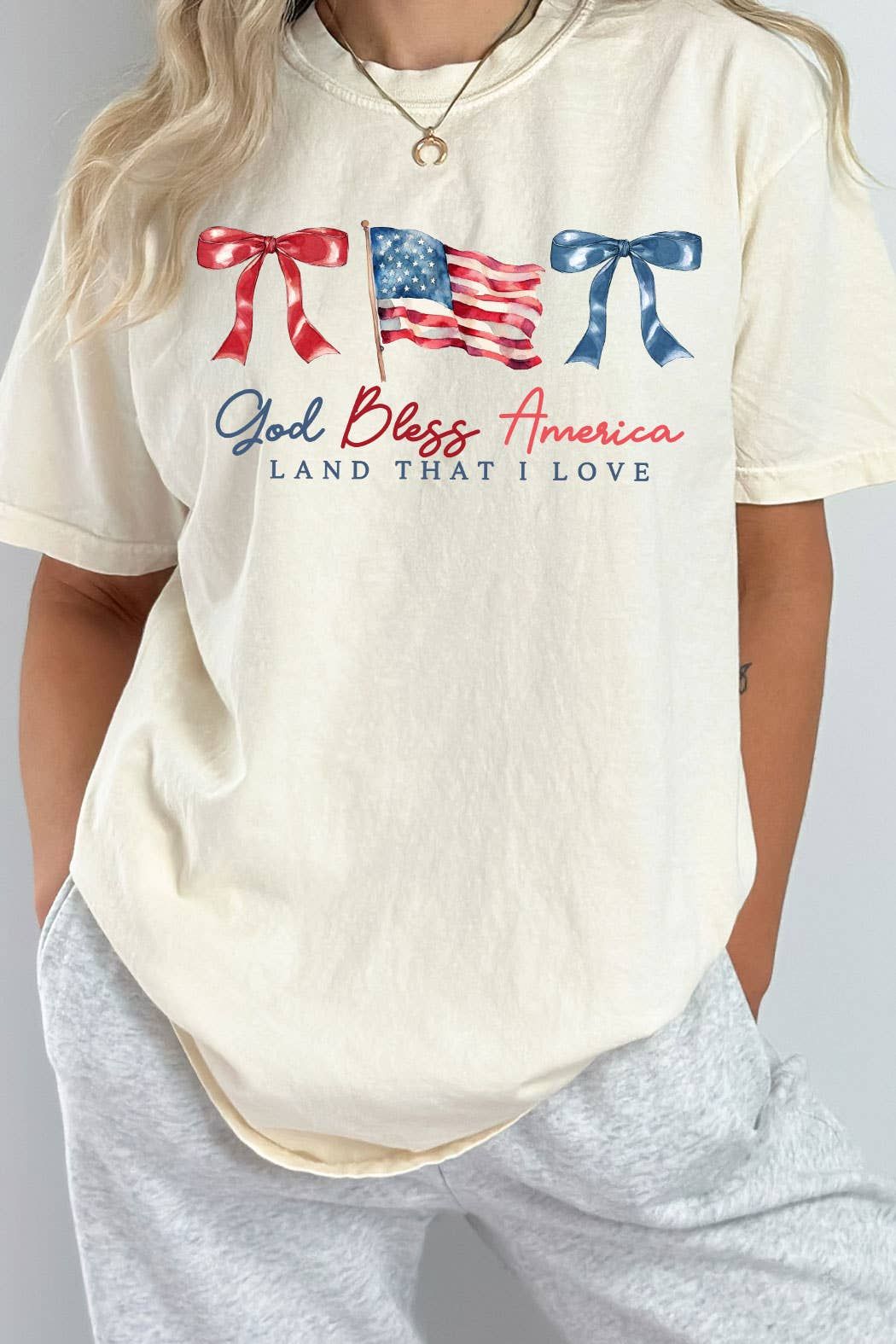 God Bless America Coquette Comfort Colors Tee