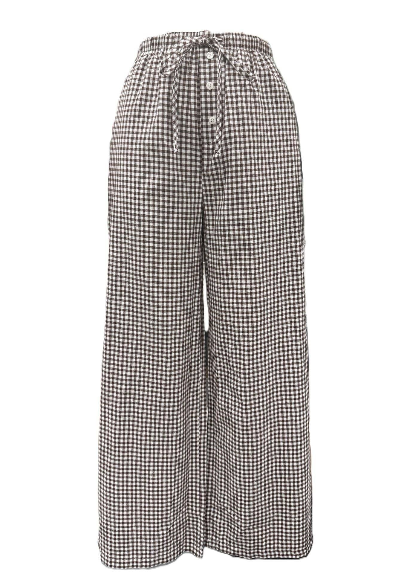 Daily Chic Effortless Gingham Check Pocket Pants