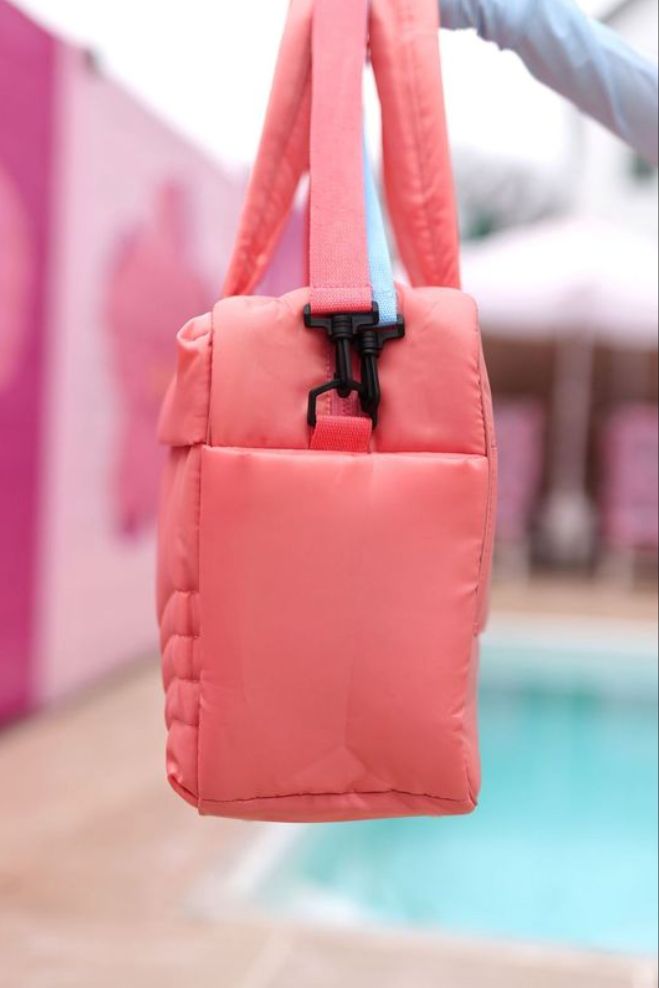 Duffle Bag - Modern Puffer Duffle - Tropical Sunrise