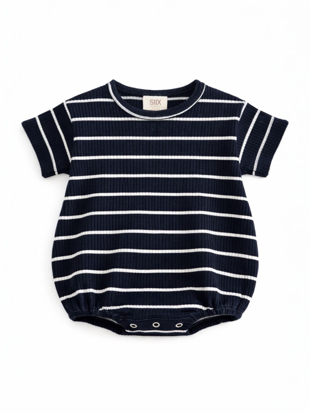 Black/White Stripe / Ribbed T-Shirt Bubble