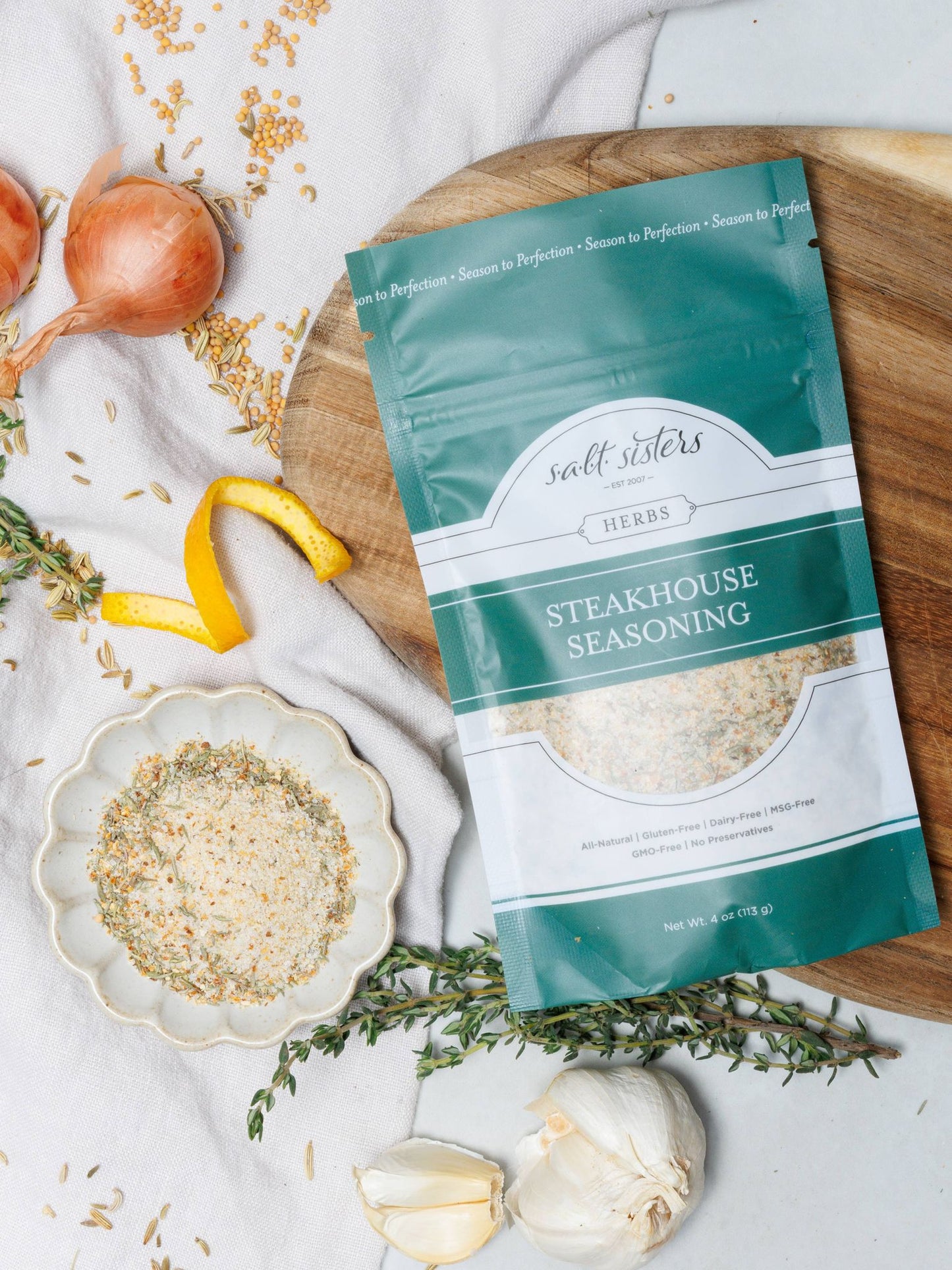 Herb, Spice & Salt Blend - Steakhouse Seasoning - 4 oz Bag
