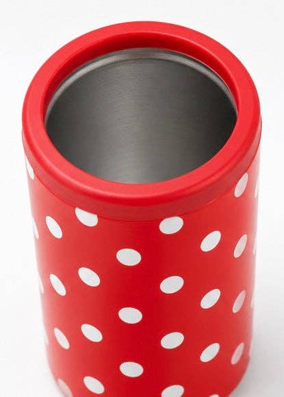 Hard Cooling Can in Red Polka Dot