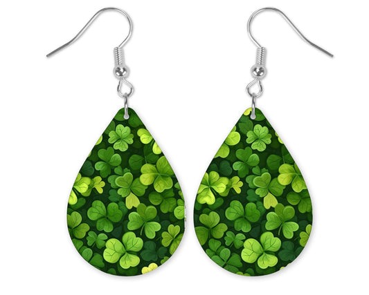 Shamrock Tear Drop Earrings-Choose Design