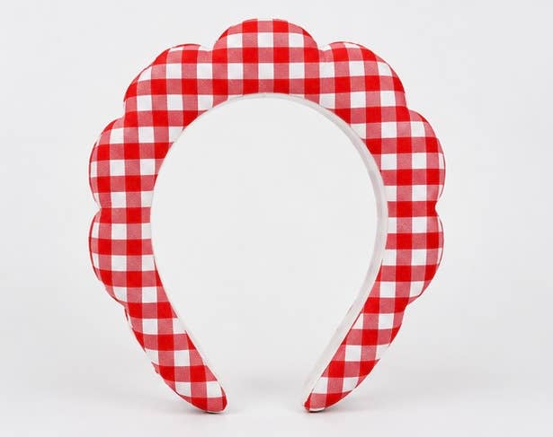 Red Gingham “Get Ready With Me” Skincare Headband