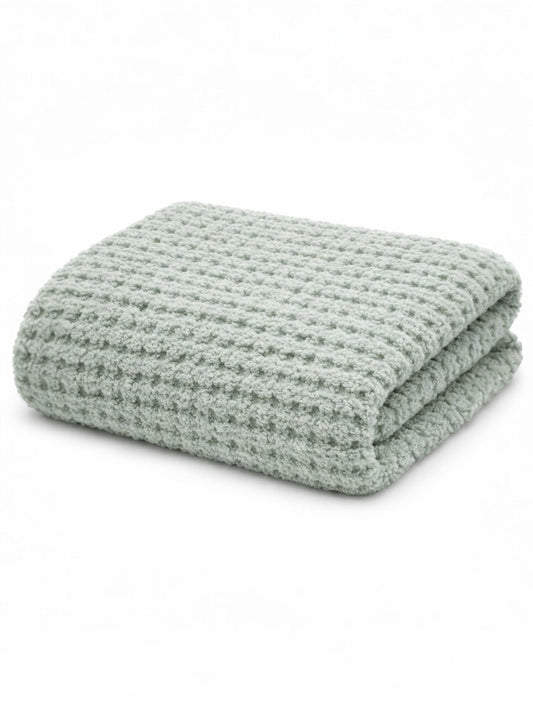 Phufy® Bliss Waffle Blanket, Mist Green