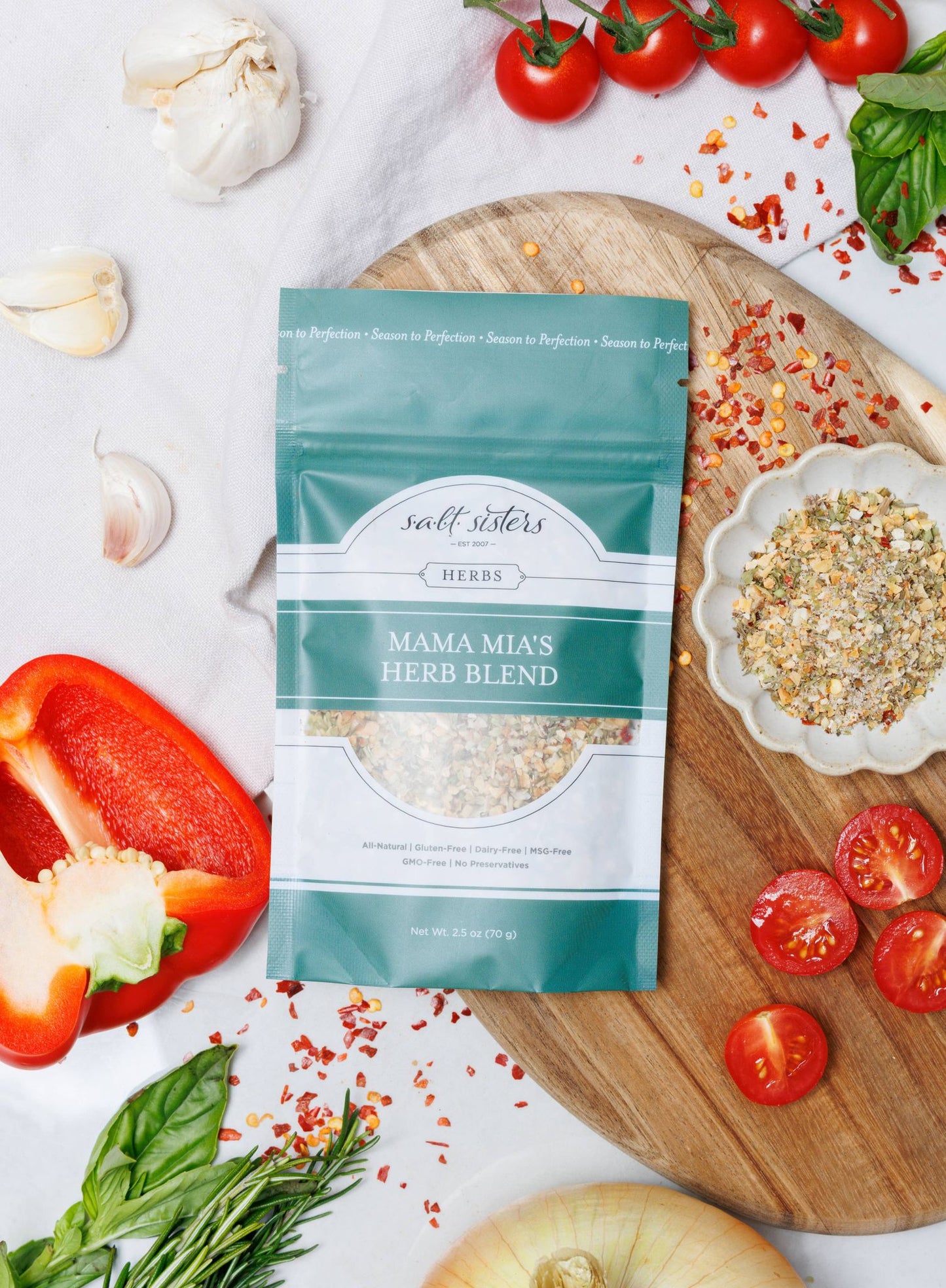 Herb, Spice & Salt Blend - Mama Mia's Herb Blend - 2.5oz Bag