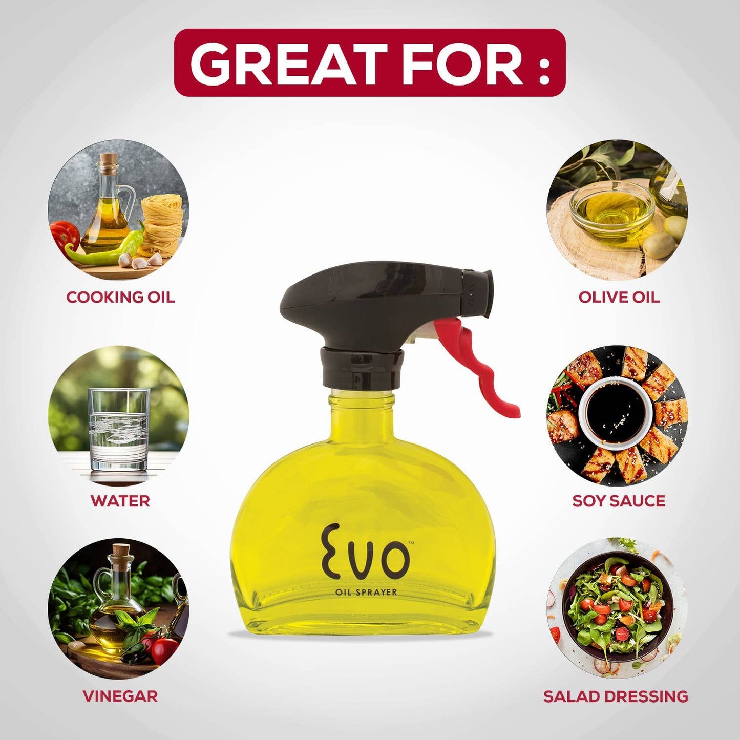 Evo Glass Oil Sprayer Bottle, 6oz