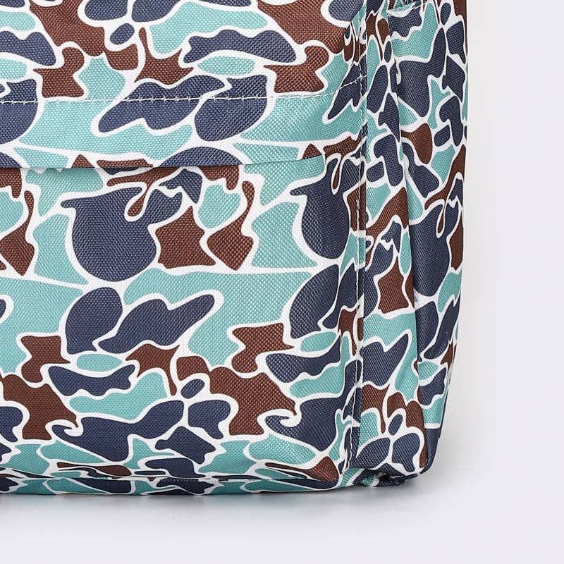 Camouflage Print Kids Canvas Backpack