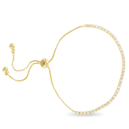 Gold CZ Micro Tennis Bracelet