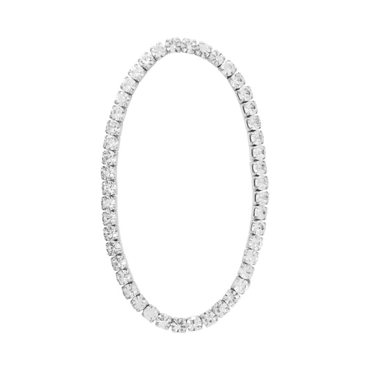 Silver CZ Clear Stretch Tennis Bracelet