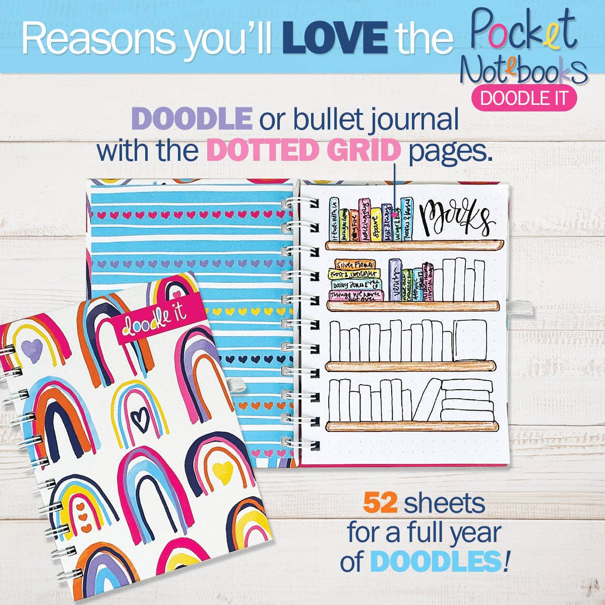 Pocket Notebooks | List, Plan, Doodle | Pack of 6