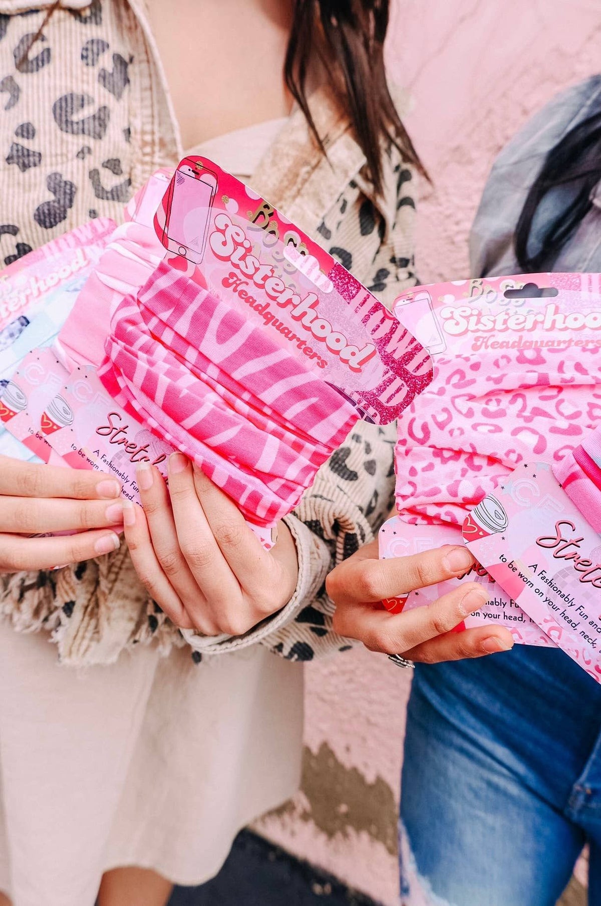 Pink Leopard Stretchy Headwrap
