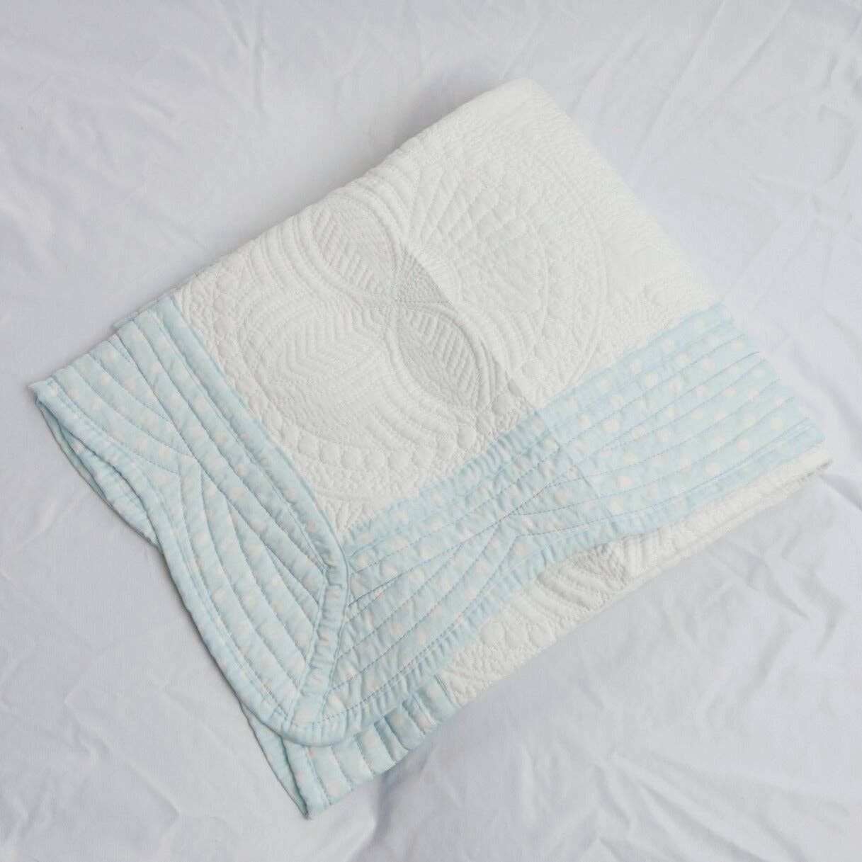 Blue Polka Dot Quilt
