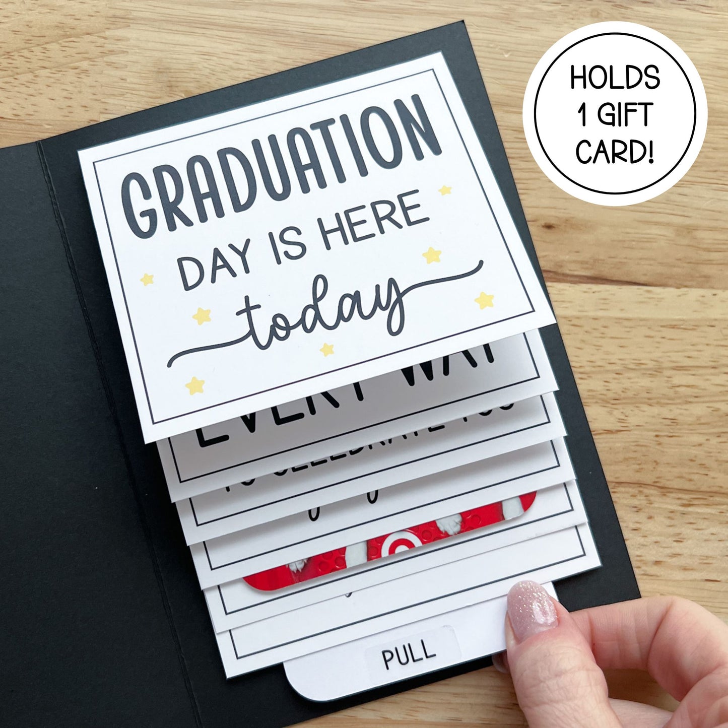 Graduation Waterfall Single Gift Card Holder