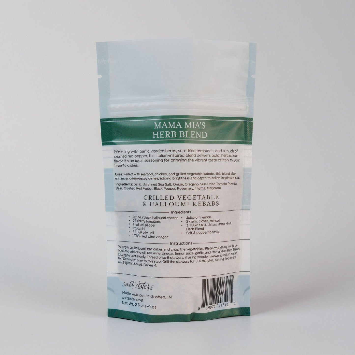 Herb, Spice & Salt Blend - Mama Mia's Herb Blend - 2.5oz Bag