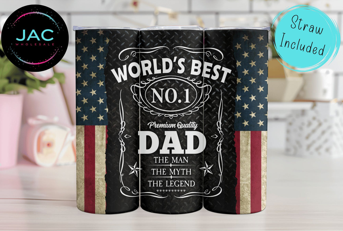 World's Best Dad Skinny Tumbler 20oz
