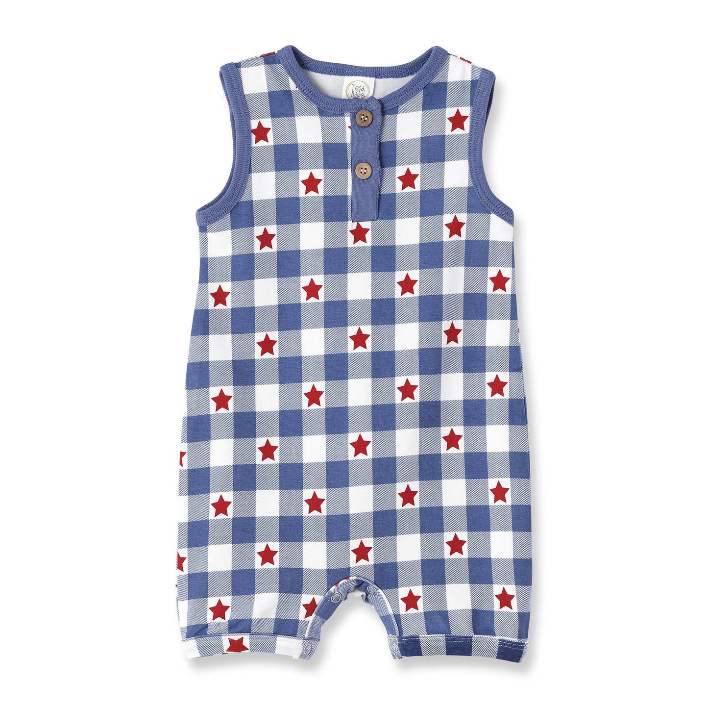 Americana Bamboo Short Baby Romper - 4th of July