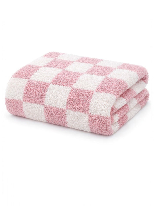 Phufy® Bliss Checkerboard Blanket, Strawberry