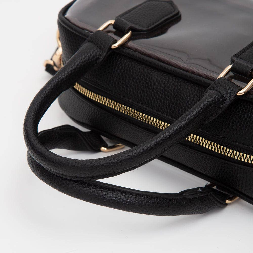 TG10774 Clear Plastic East-West Top Handle/Crossbody Bag