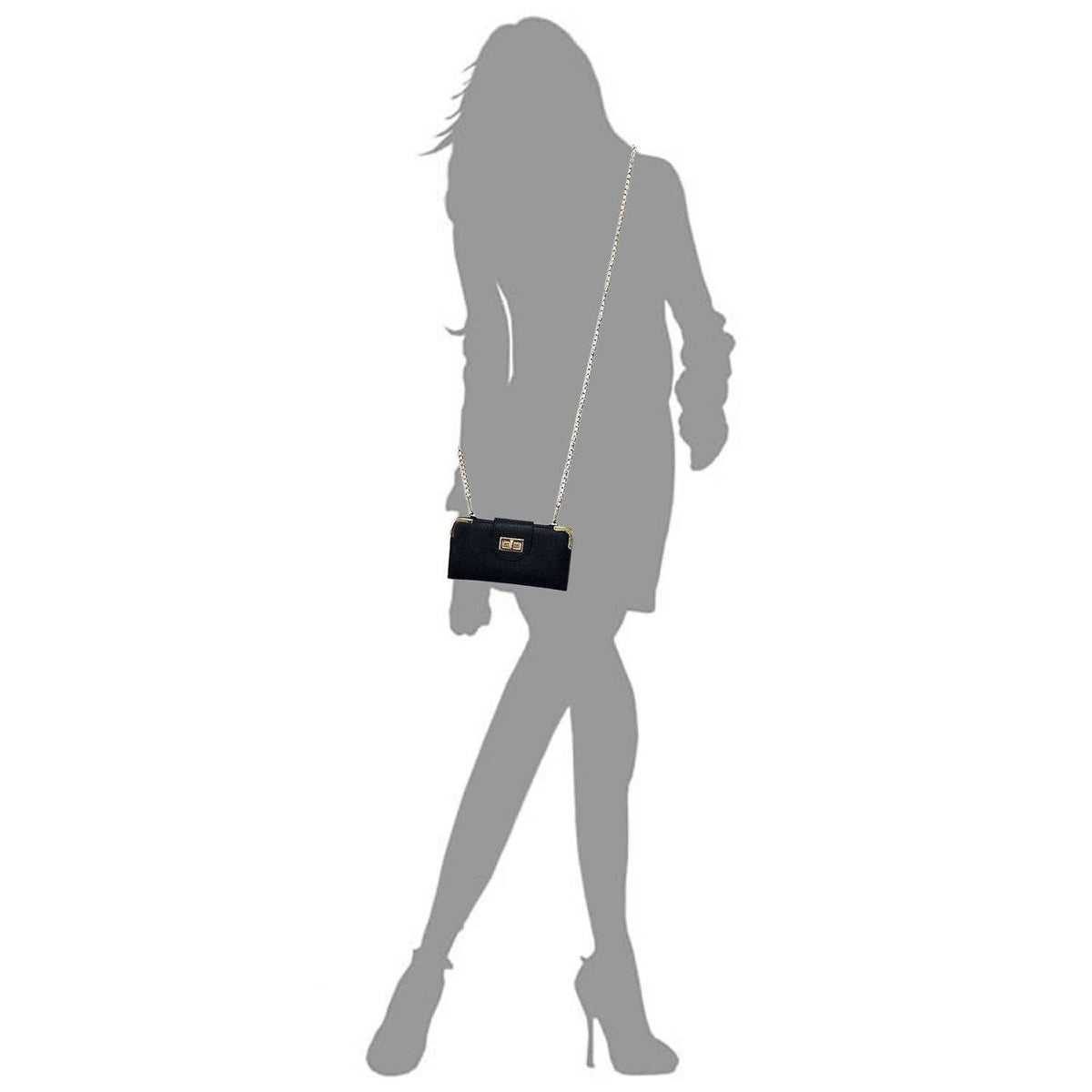 AD041 Turn Lock Crossbody Wallet