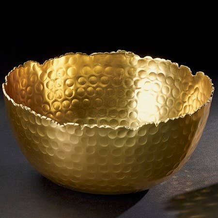 Gilded Hammered Bowl