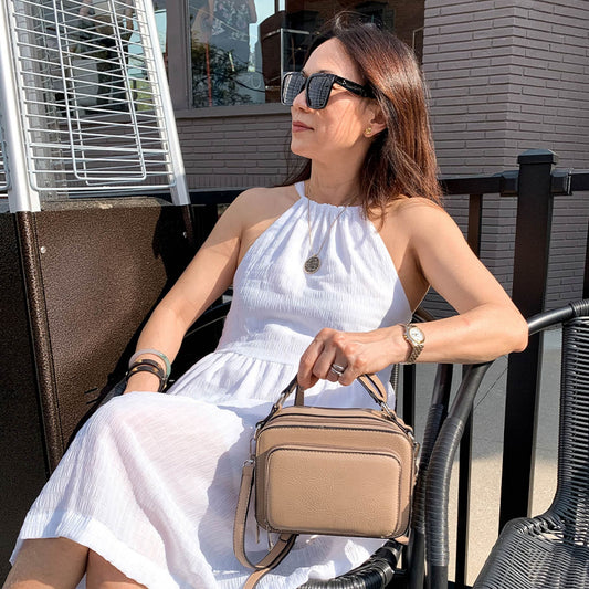 KELSEY TAUPE CROSSBODY