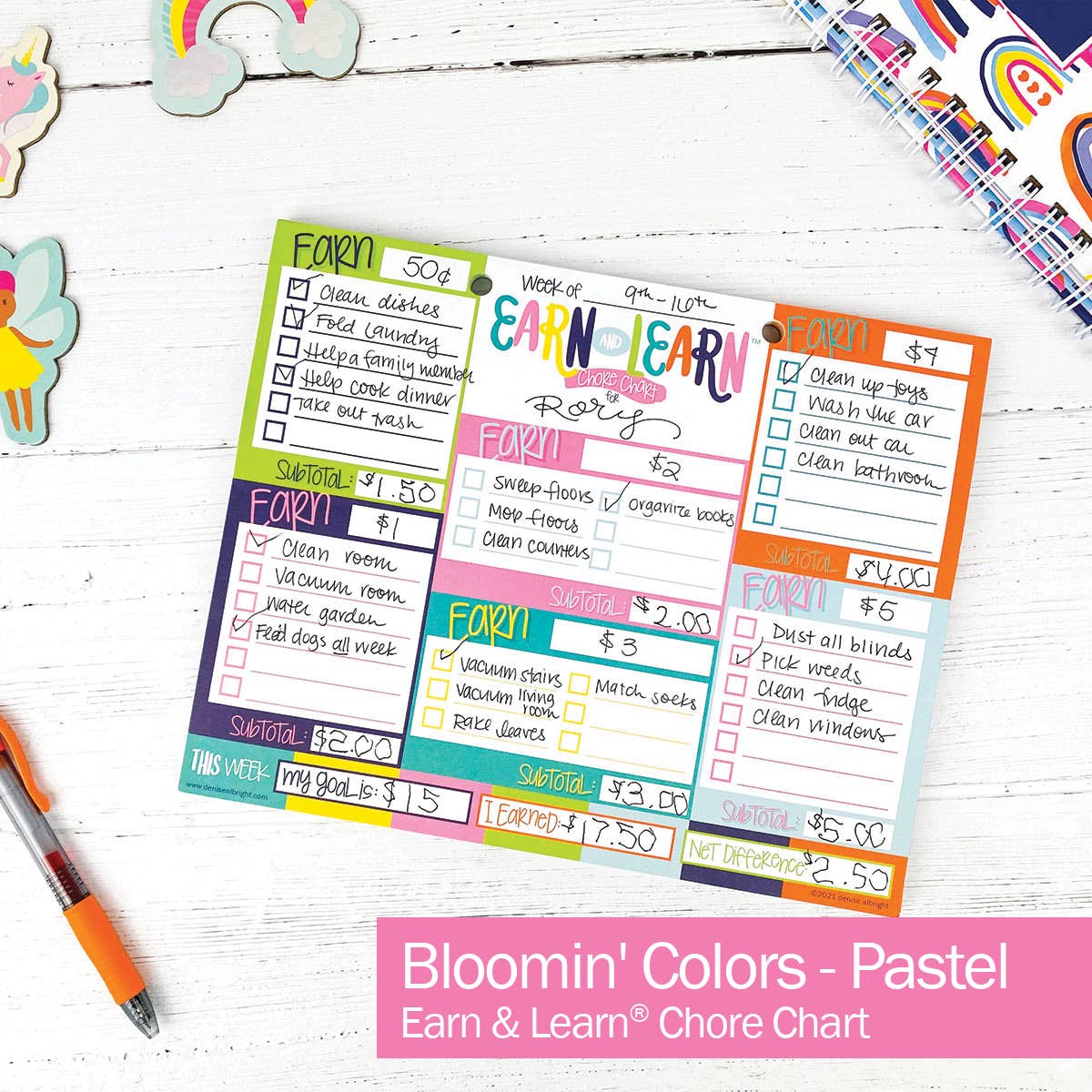 Earn & Learn® Kids Chore Chart | Open Stock