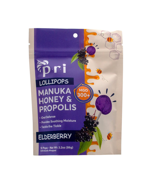Manuka Honey Propolis Lollipop, Elderberry