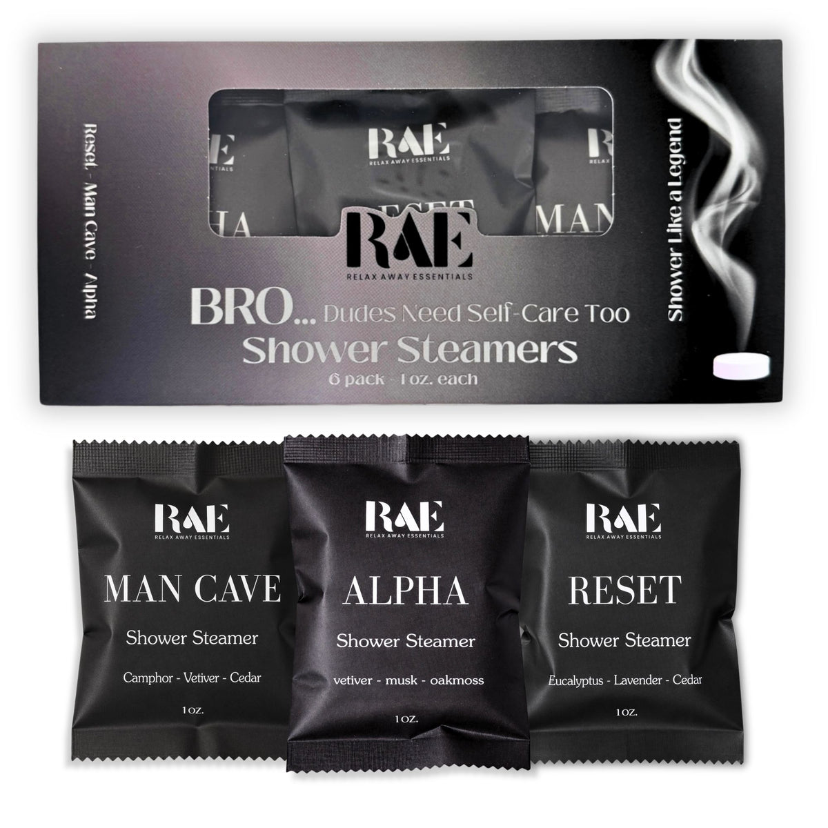 Men's Shower Steamers 6 Pack - Bro - Aromatherapy 