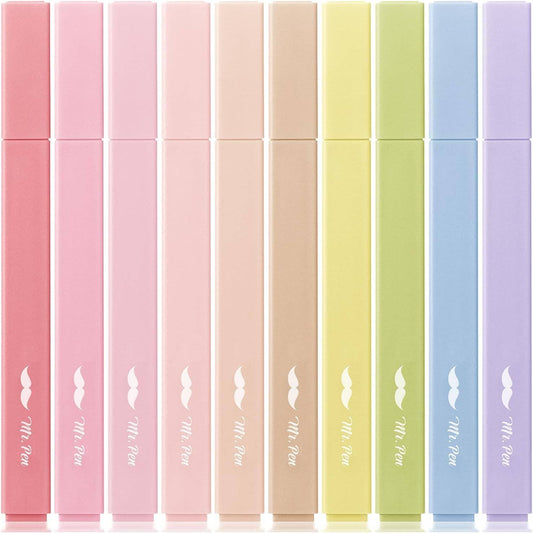 Aesthetic Highlighters 10 Pack No Bleed