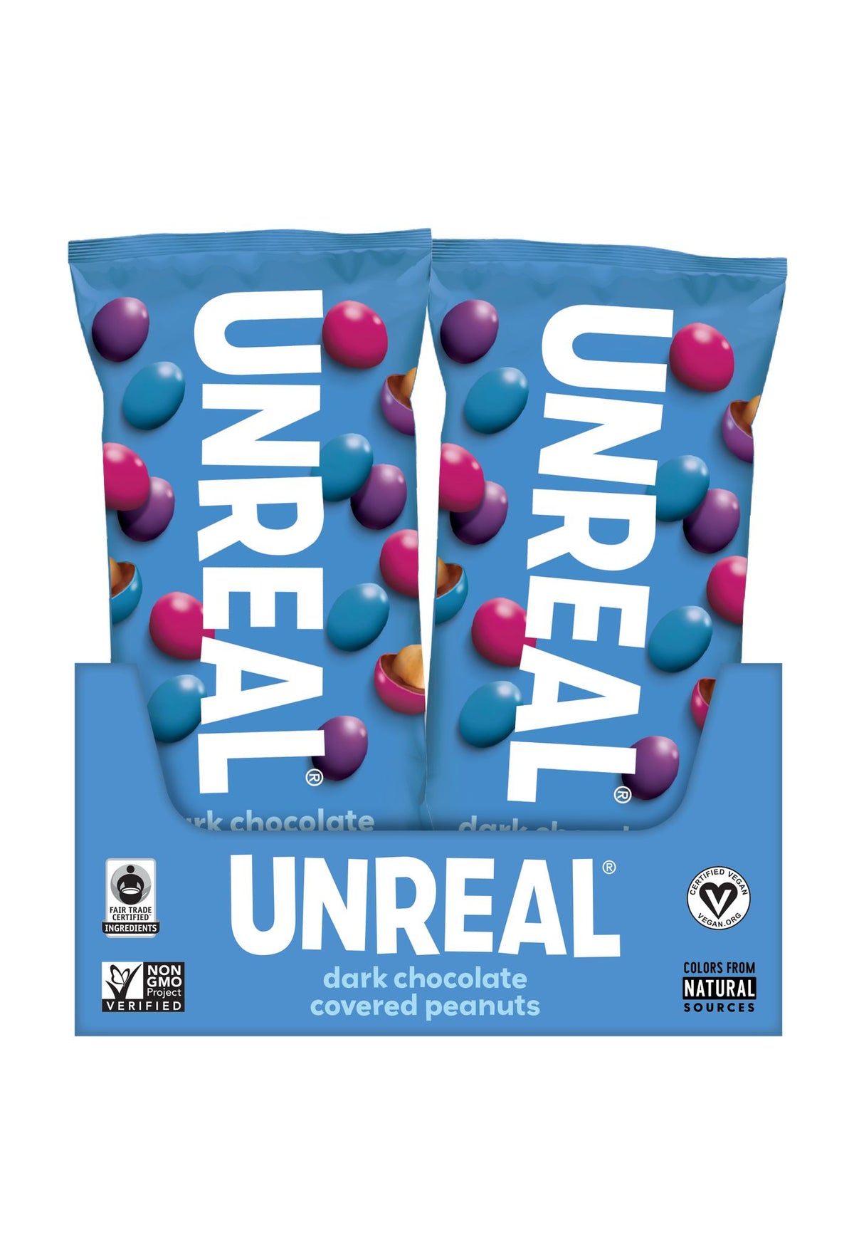 Dark Chocolate Peanut Gems Snack Bags - 12 Count
