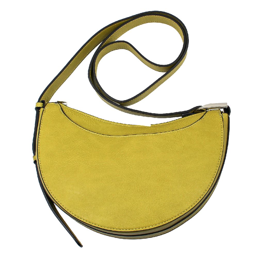 GIANNA HALF MOON CROSSBODY CHARTREUSE