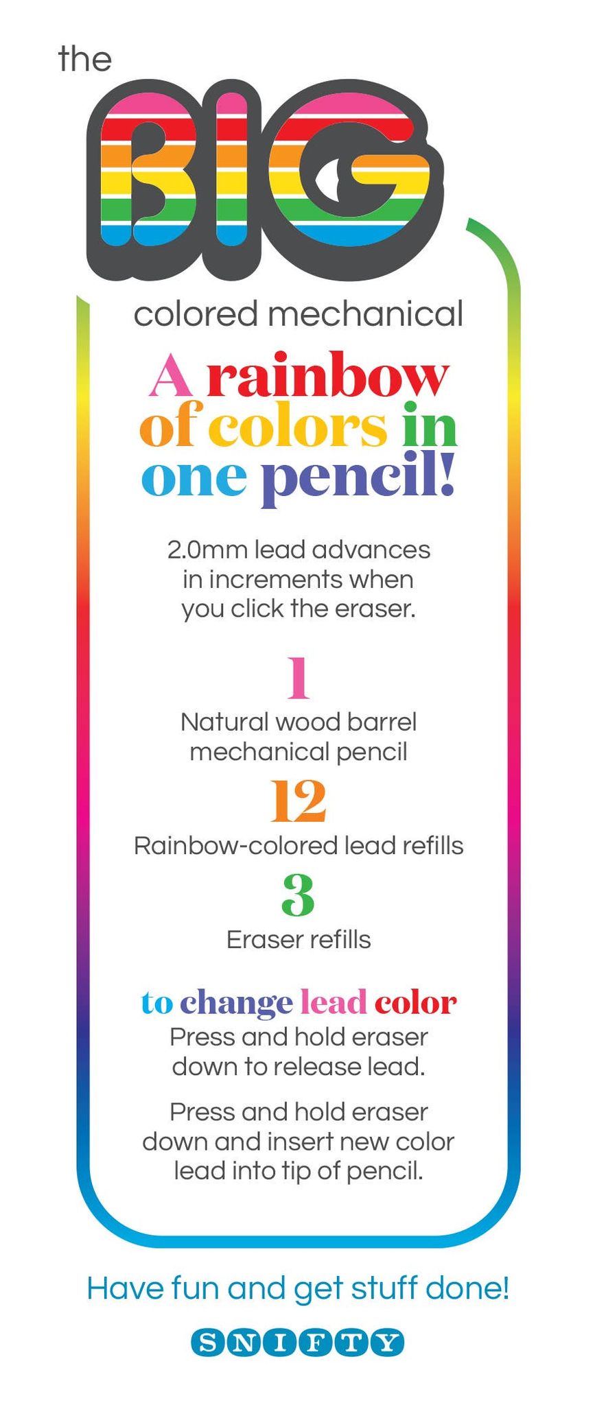 BIG COLORED MECHANICAL PENCIL SET
