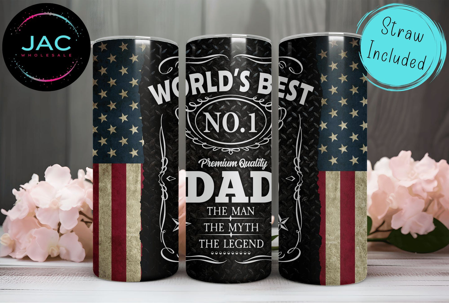 World's Best Dad Skinny Tumbler 20oz
