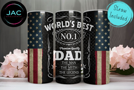 World's Best Dad Skinny Tumbler 20oz