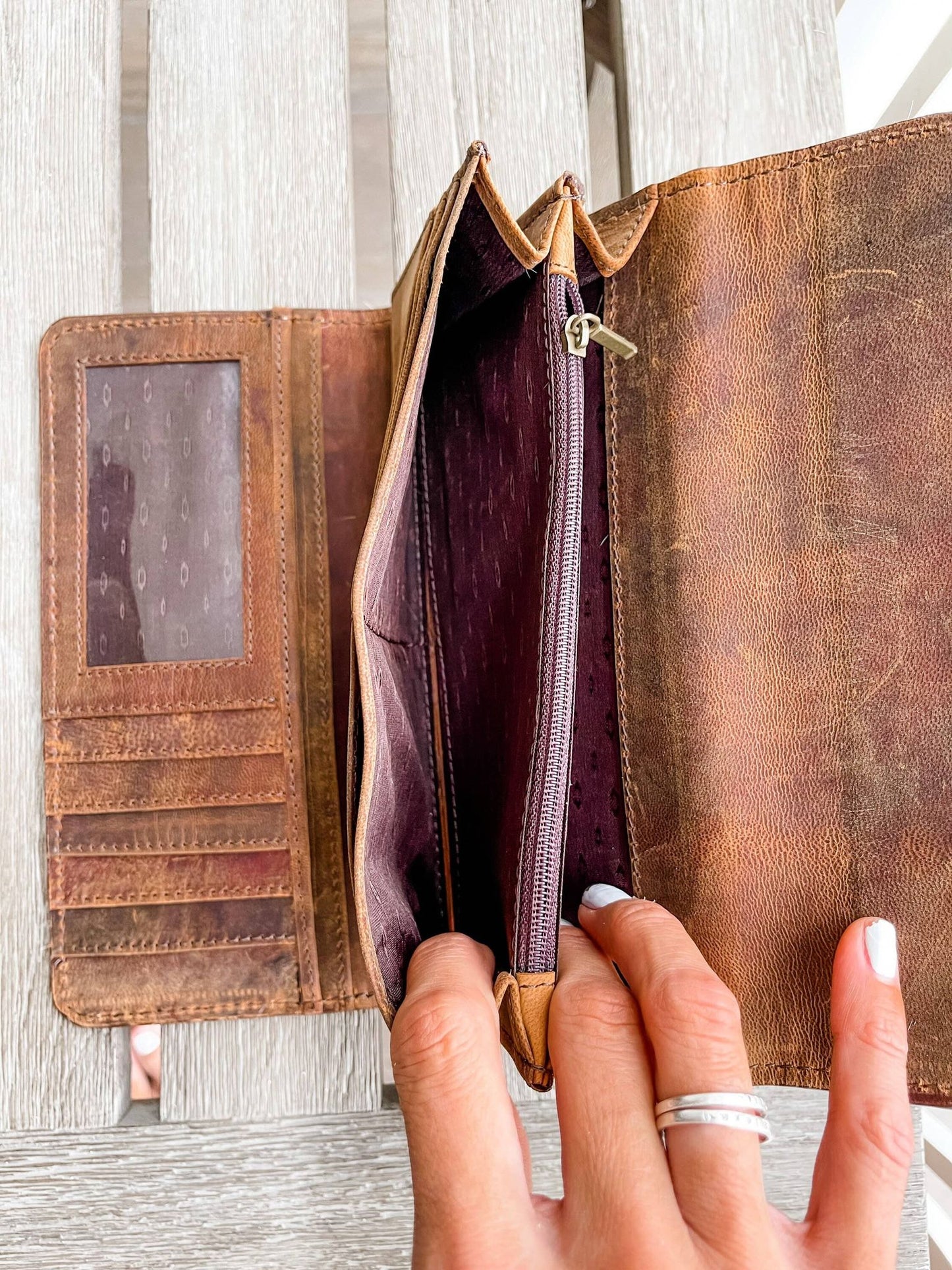 Western Hair On Cowhide Leather Wallet