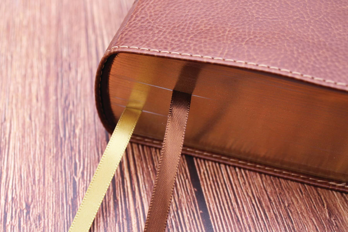 NIV Application Bible Leathersoft Brown Red Letter