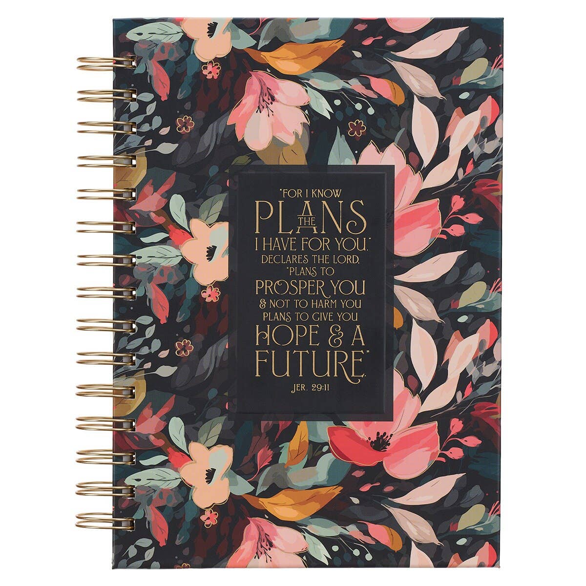 Journal Wirebound Black For I Know the Plans Jer. 29:11