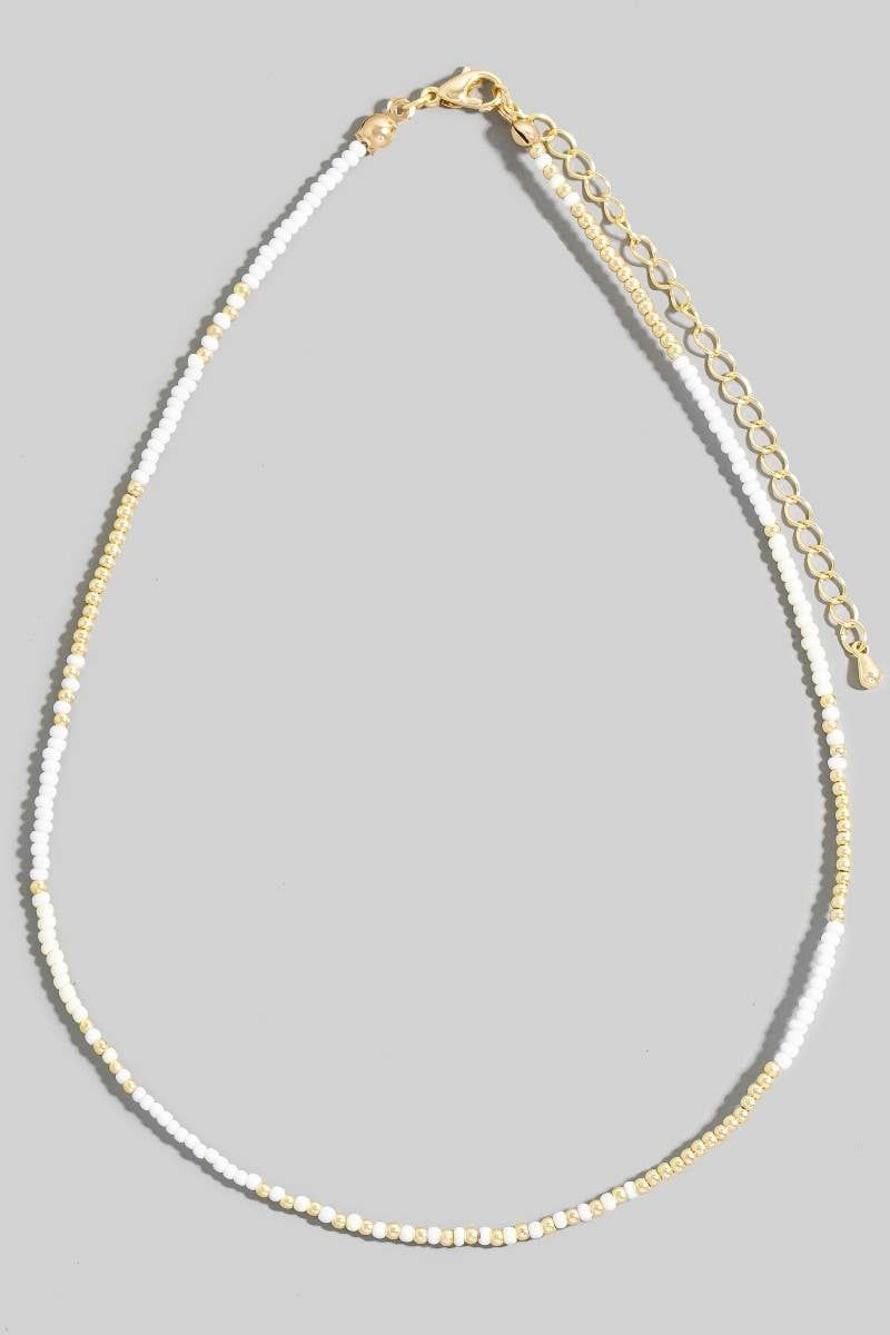 Mixed Seed Beaded Necklace