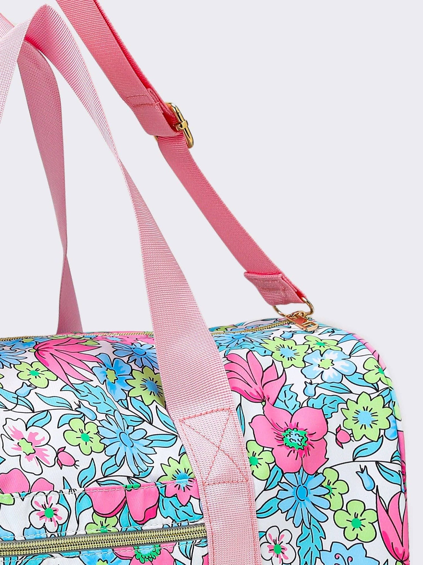 Women Floral Pattern Canvas Travel Bag