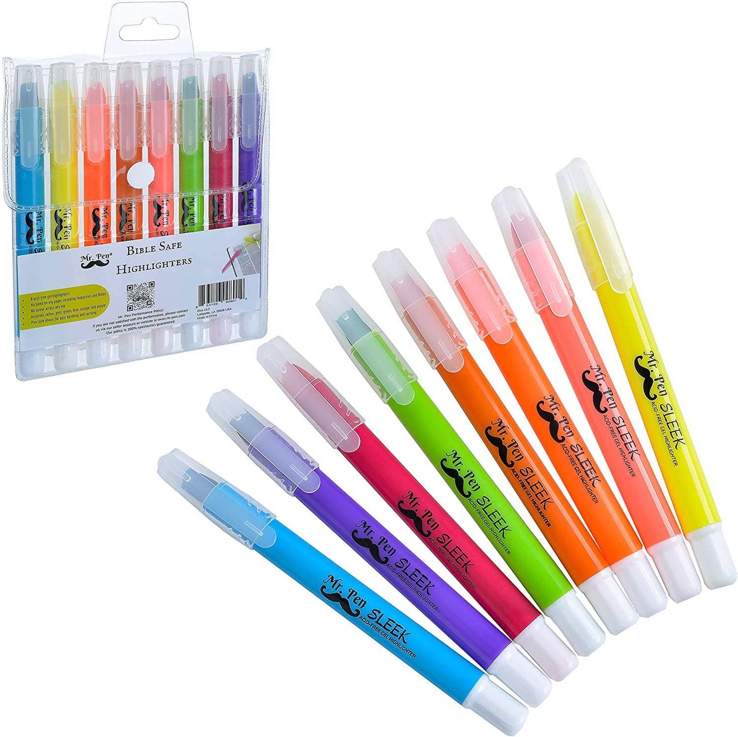 Bible Gel Highlighters No Bleed 8 Pack Twist-Up