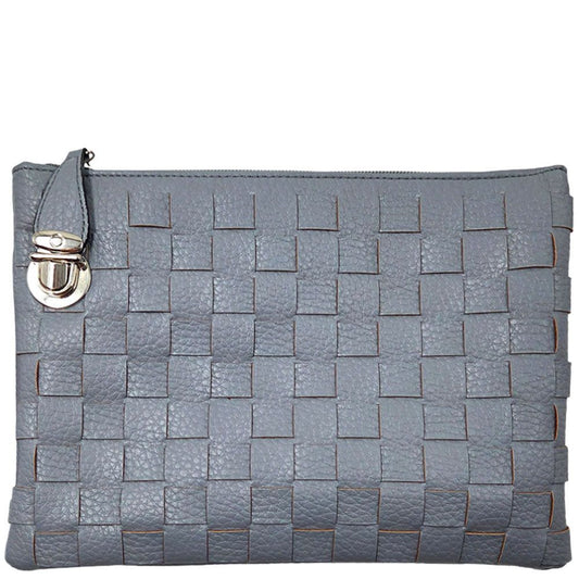 NANCY SLATE BLUE CLUTCH