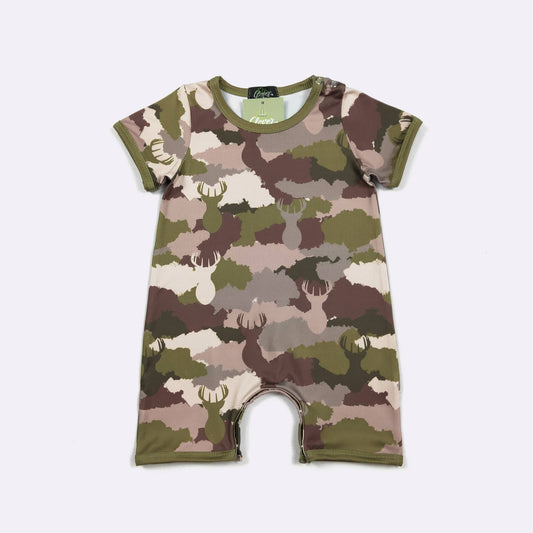 Deer Camo Boy Romper