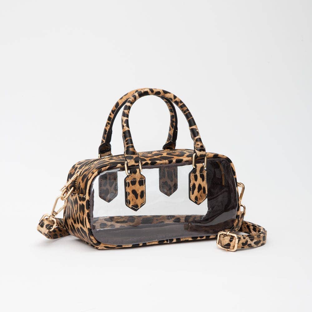 TG10774 Clear Plastic East-West Top Handle/Crossbody Bag