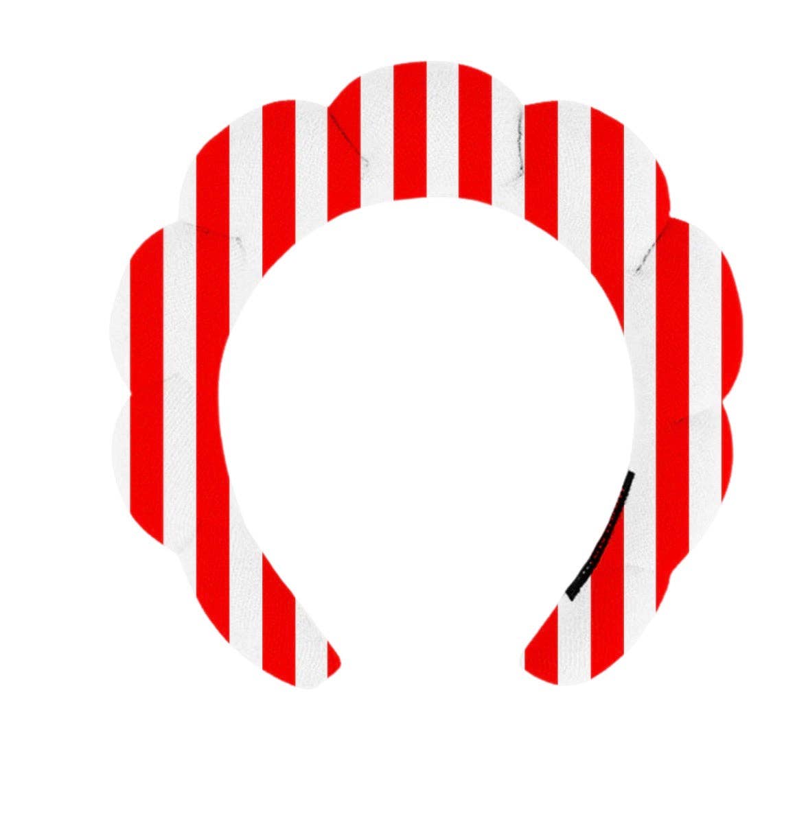 Red Striped “Get Ready With Me” Skincare Headband