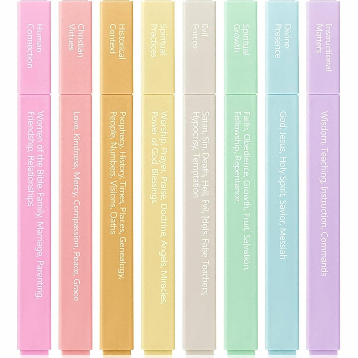 Bible Highlighters Color Coding 8 Pack