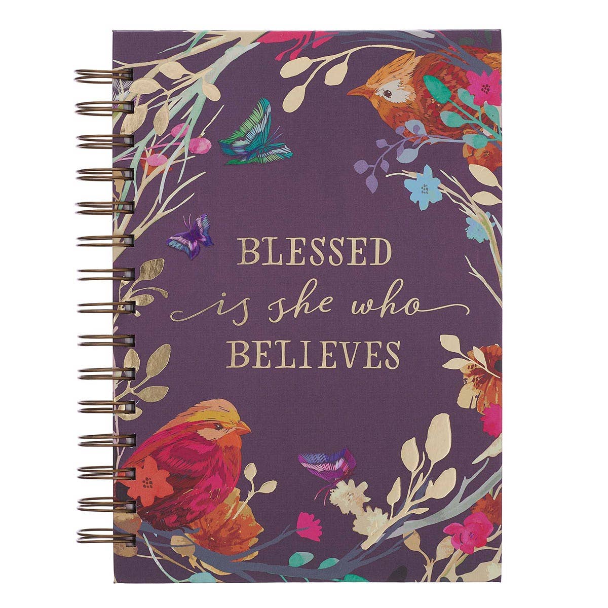 Journal Wirebound Large Purple Blessed Is She